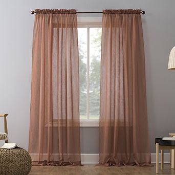 No. 918 Erica Crushed Sheer Voile Rod Pocket Window Curtain