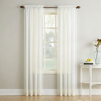 No. 918 Erica Crushed Sheer Voile Rod Pocket Window Curtain