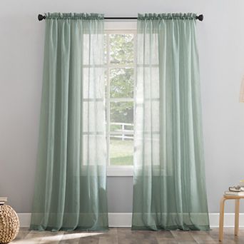 No. 918 Erica Crushed Sheer Voile Rod Pocket Window Curtain