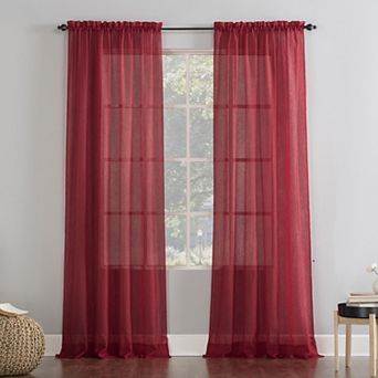 No. 918 Erica Crushed Sheer Voile Rod Pocket Window Curtain