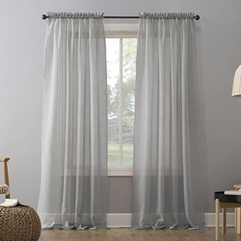 No. 918 Erica Crushed Sheer Voile Rod Pocket Window Curtain