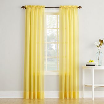 No. 918 Erica Crushed Sheer Voile Rod Pocket Window Curtain