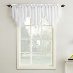 White store valance curtains