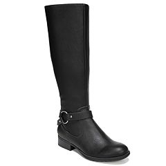 Ladies black leather knee high boots size outlet 4