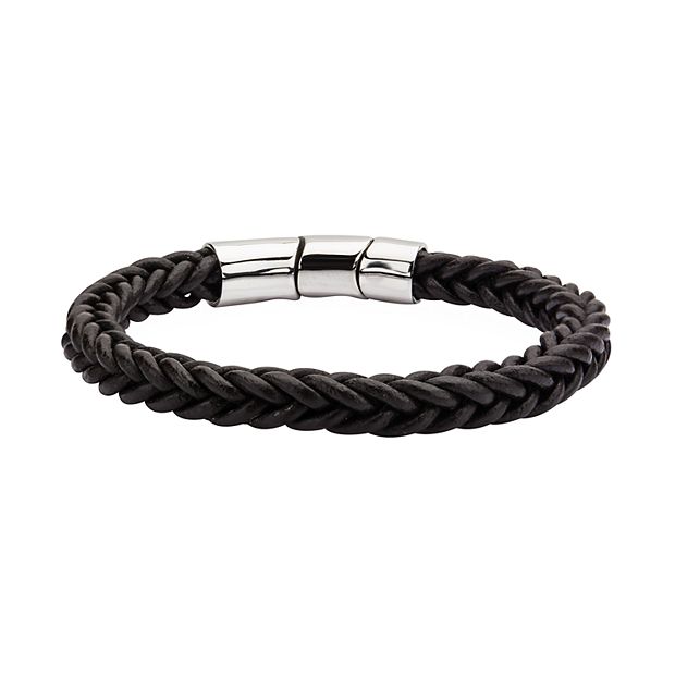 Kohls mens leather on sale bracelet