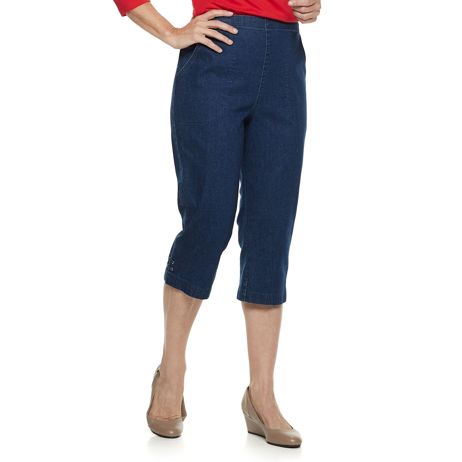 womens pull on capri jeans