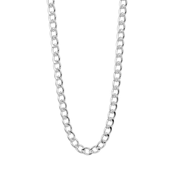 Men's Stainless Steel Round Curb Chain Necklace