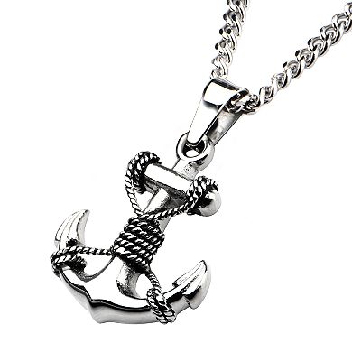 Men's Stainless Steel Anchor Pendant Necklace