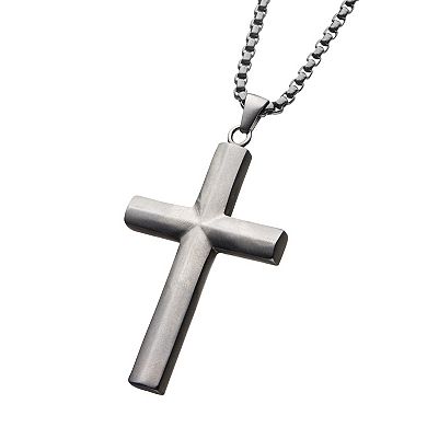 Men's Stainless Steel Cross Pendant Necklace