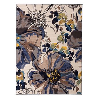 World Rug Gallery Avora Floral Cream Area Rug