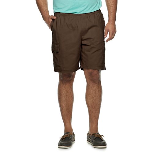 Big & Tall Croft & Barrow® Elastic Waist Twill Cargo Shorts
