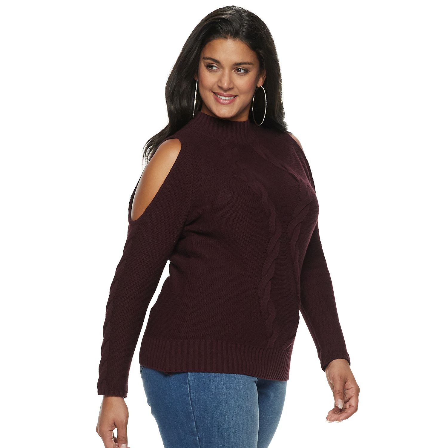 cold shoulder hoodie plus size