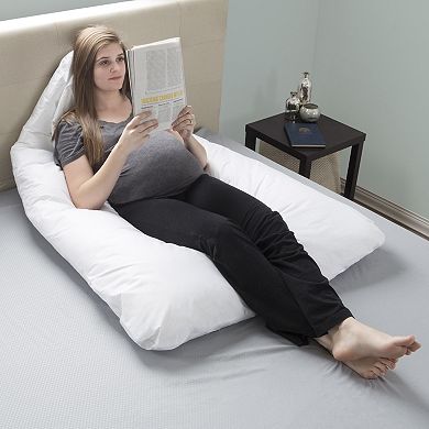 LHC 7-in-1 Full Body Jumbo Pillow with Removable Cover & Comfortable U-Shape