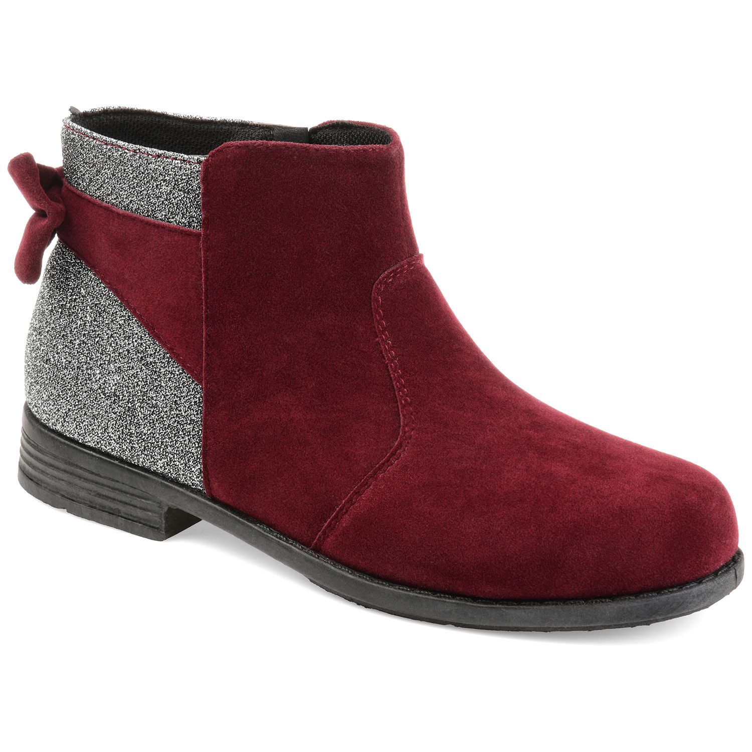 kohls red ankle boots