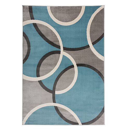 World Rug Gallery Toscana Contemporary Abstract Circles Rug