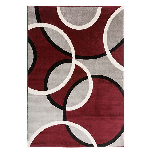 World Rug Gallery Toscana Contemporary Abstract Circles Rug