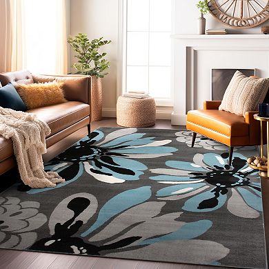 World Rug Gallery Toscana Modern Flowers Rug