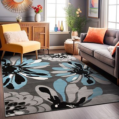 World Rug Gallery Toscana Modern Flowers Rug