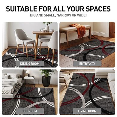 World Rug Gallery Toscana Modern Abstract Circles Rug