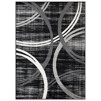 World Rug Gallery Toscana Modern Abstract Circles Rug