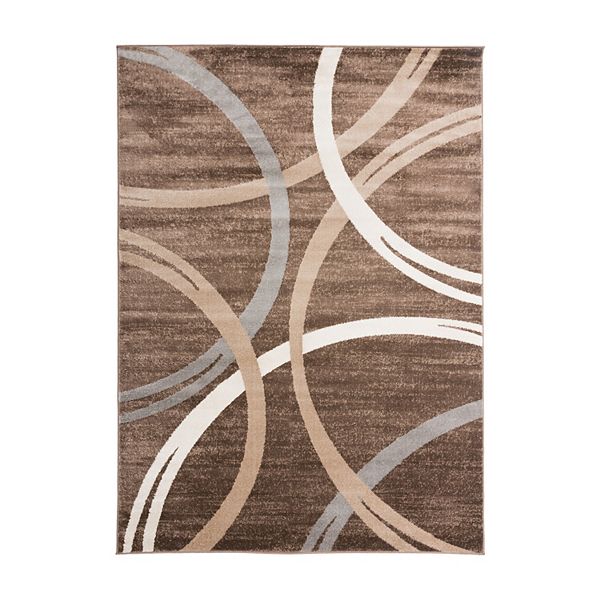 World Rug Gallery Toscana Modern Abstract Circles Rug