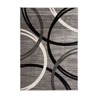 World Rug Gallery Toscana Modern Abstract Circles Rug
