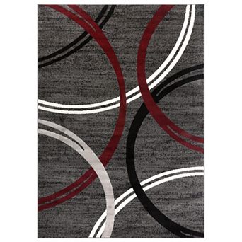 World Rug Gallery Toscana Modern Abstract Circles Rug