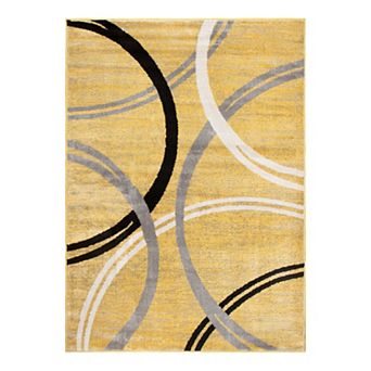 World Rug Gallery Toscana Modern Abstract Circles Rug