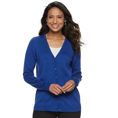 Women's Croft & Barrow® Essential Button-Front Cardigan