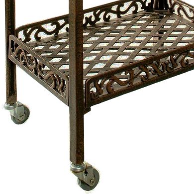 Oakland Living Lattice Patio Serving Cart