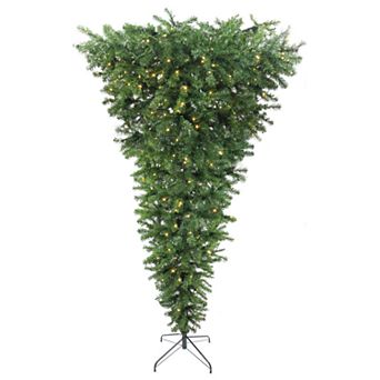 Northlight Seasonal 7.5-ft. Pre-Lit LED Upside Down Spruce Artificial Christmas Tree
