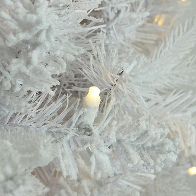 Northlight Seasonal 9-ft. LED Slim Indoor / Outdoor White Pine Artificial Christmas Tree