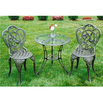 Oakland Living 3 pc Hummingbird Bistro Patio Set - Outdoor