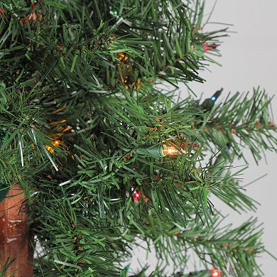 Northlight Seasonal Woodland Alpine Pre-Lit Artificial Christmas Tree 3-piece Set