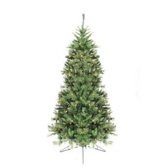 Northlight Seasonal 7.5-ft. Pre-Lit Canyon Pine Half Artificial Christmas Tree