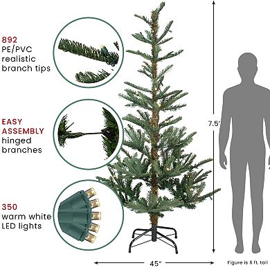 Northlight Seasonal 7.5-ft. LED Noble Fir Artificial Christmas Tree