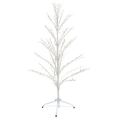Northlight Seasonal 4-ft. White Pre-Lit Twig Indoor / Outdoor Artificial Christmas Tree