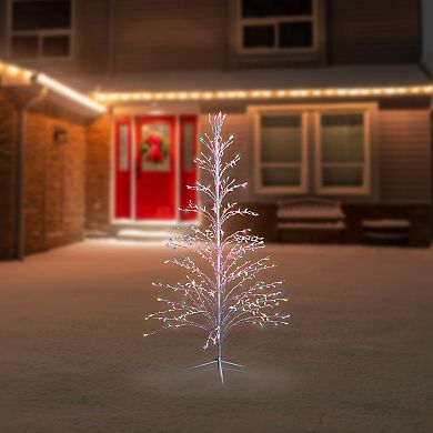 Northlight Seasonal 6-ft. Multicolored Pre-Lit Christmas Cascade Twig Tree Indoor / Outdoor Decoration