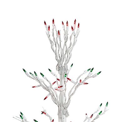 Northlight Seasonal 6-ft. Multicolored Pre-Lit Christmas Cascade Twig Tree Indoor / Outdoor Decoration