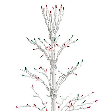 Northlight Seasonal 6-ft. Multicolored Pre-Lit Christmas Cascade Twig Tree Indoor / Outdoor Decoration