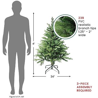 Northlight Seasonal 4-ft. Coniferous Mixed Pine Artificial Christmas Tree