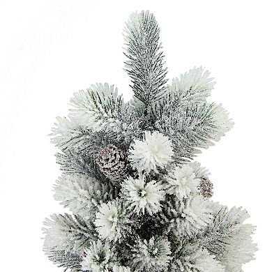 Northlight Seasonal Indoor / Outdoor 19-in. Flocked Pine Christmas Tree 