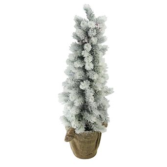 Northlight Seasonal Indoor / Outdoor 28 in Flocked Pine Christmas Tree