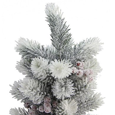 Northlight Seasonal Indoor / Outdoor 28-in. Flocked Pine Christmas Tree