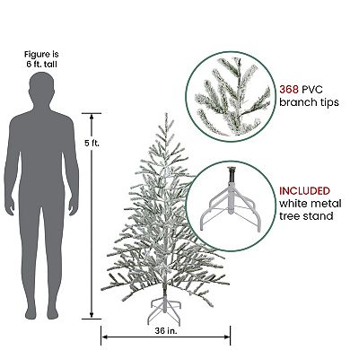 Northlight Seasonal 5-in. Flocked Alpine Twig Artificial Christmas Tree