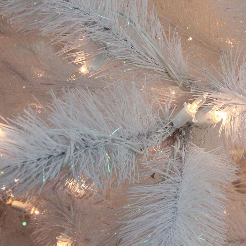 Northlight Seasonal 7.5 Pre-Lit Sparkling White Alaskan Pine Artificial Ch