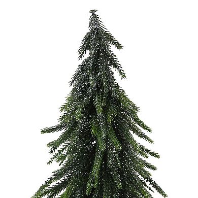 Northlight Seasonal Indoor / Outdoor 14-in. Glitter Weeping Pine Artificial Christmas Tree 