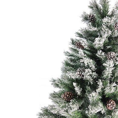 Northlight Seasonal 7-ft. Flocked Angel Pine Artificial Christmas Tree