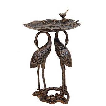 Oakland Living Crane Birdbath - Outdoor
