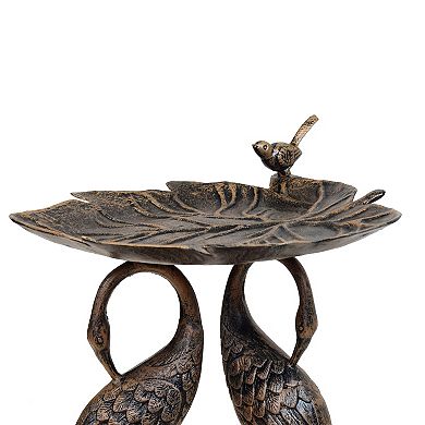 Oakland Living Crane Birdbath - Outdoor